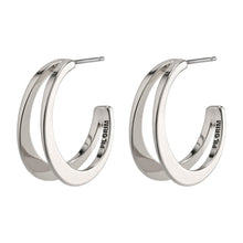 Load image into Gallery viewer, Nada Silver Plated Hoops Silver
